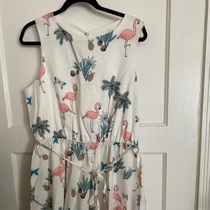 Bailey Blue Flamingo Dress in XL